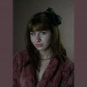 XL chiffon Stoffblume Turkois