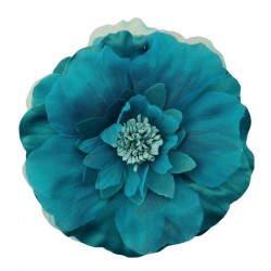XL chiffon Stoffblume Turkois