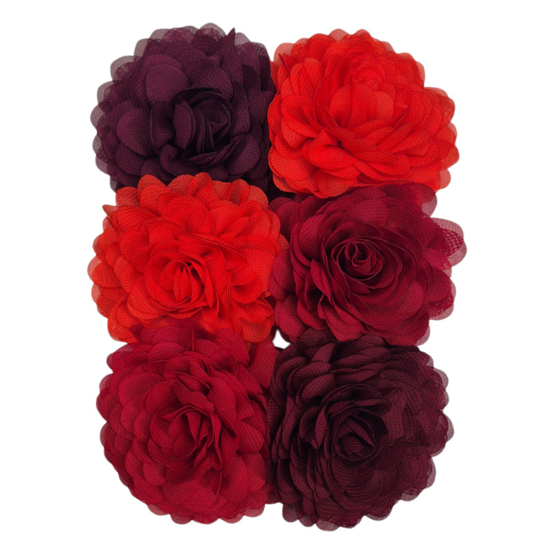Chiffon Blumen Red-mix