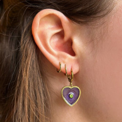 Je m'aime earrings plum