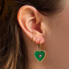 Je m'aime earrings emerald