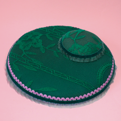 Pouf Set emerald & pink