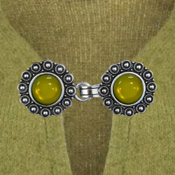 Vest clip silver & light olive