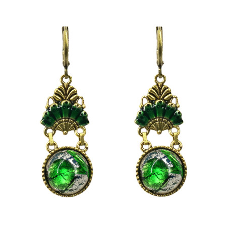Alice green vintage glass
