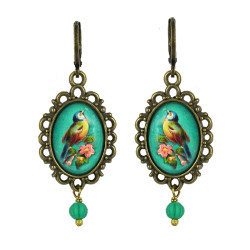 Chickadee bronze ohrringe