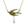 Bird Necklace ivory GP