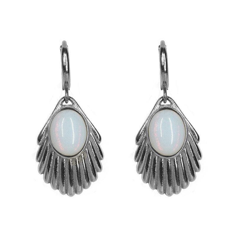Venus Opal White earrings silver