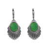 Venus emerald earrings silver