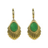 Venus emerald earrings gold