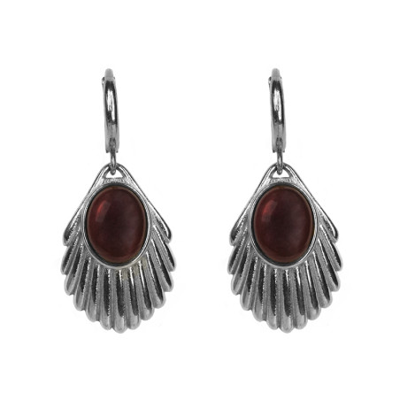 Venus Tawny Red earrings silver