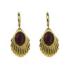 Venus Tawny Red earrings gold