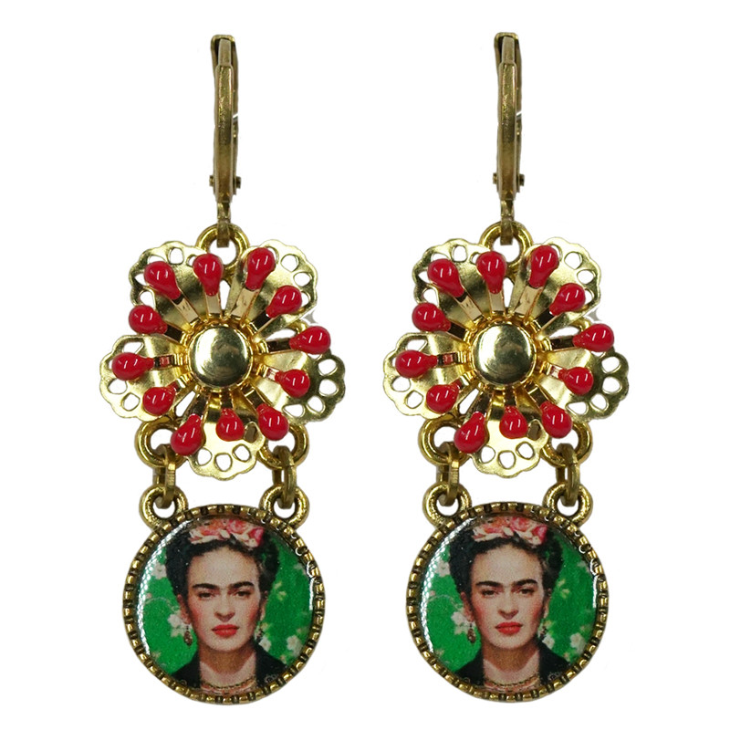 Frida Red & flowers
