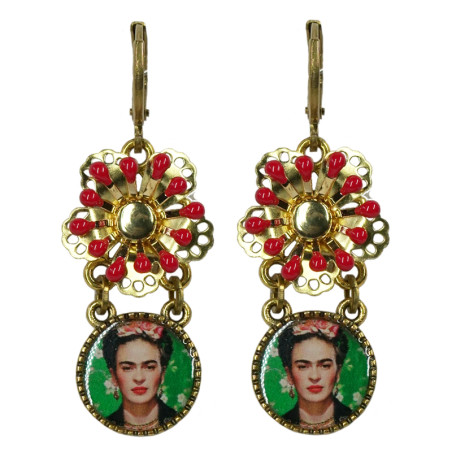 Frida Red & flowers