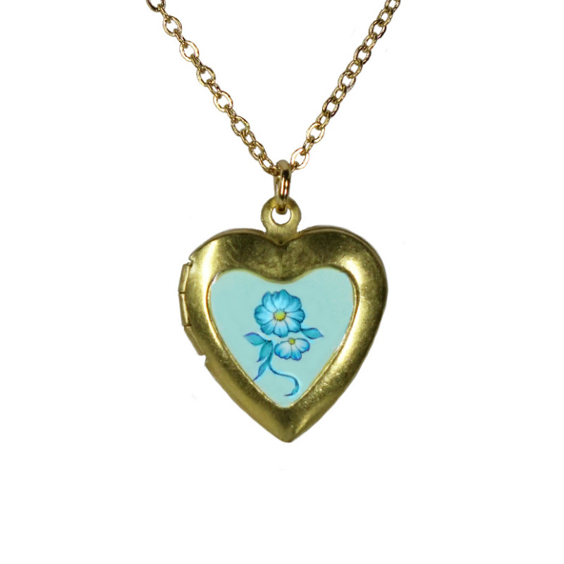 Aqua Flower Medaillon