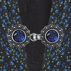 Vest clip silver & blue...