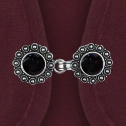 Vest clip silver & black