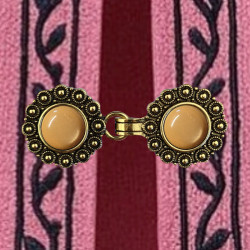 Vest clip gold & amber