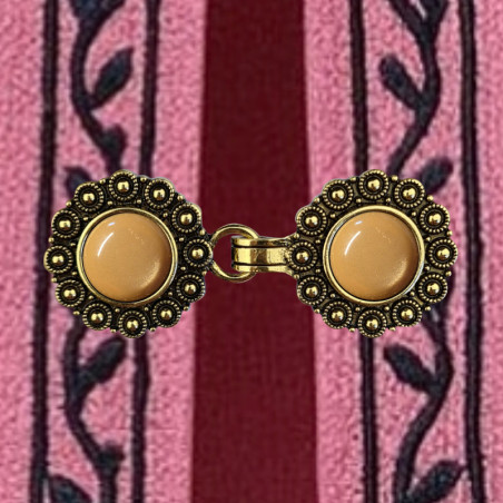 Vest clip gold & amber