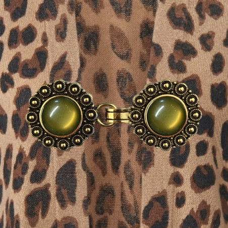 Vest clip gold & moss