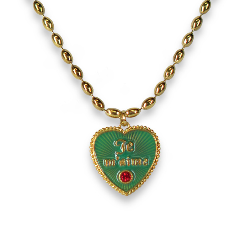Je m'aime chain Aqua