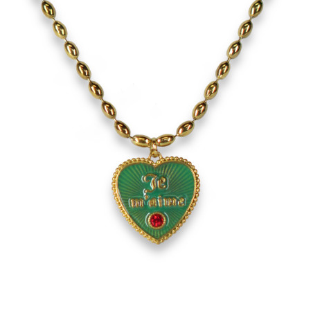 Je m'aime chain Aqua