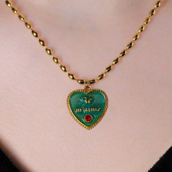 Je m'aime chain Aqua