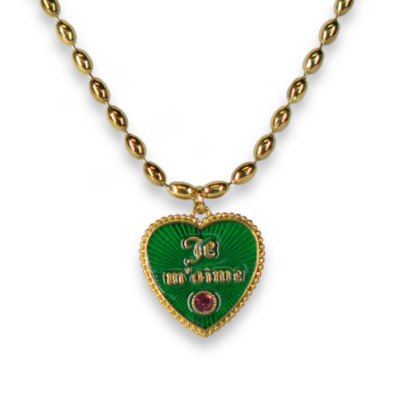 Je m'aime chain Emerald