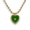 Heart chain Moss Gold