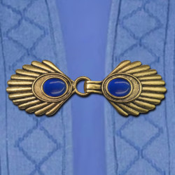 Vest clip lapis old gold