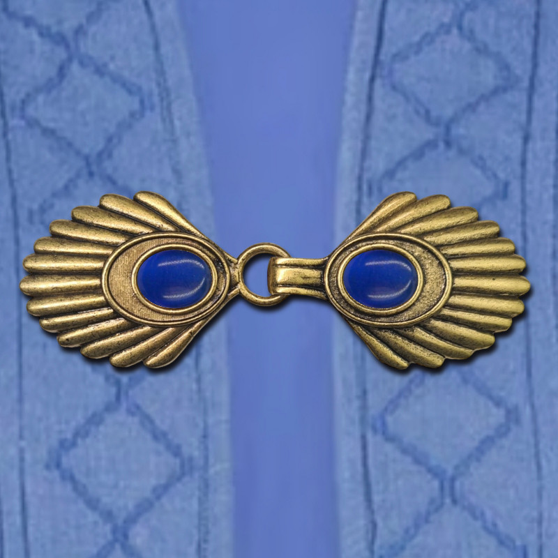 Vest clip lapis old gold