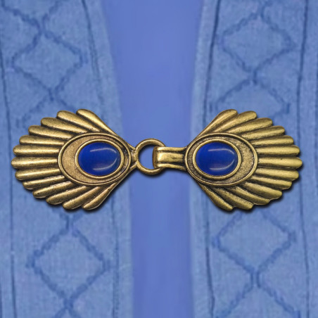 Vest clip lapis old gold