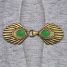 Vest clip emerald old gold