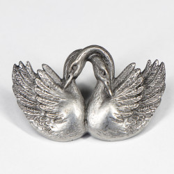 Swan Vest clip Silver
