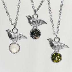 Merle Chain Silver & Moss