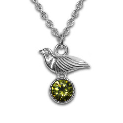 Merle Chain Silver & Moss