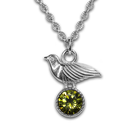 Merle Chain Silver & Moss