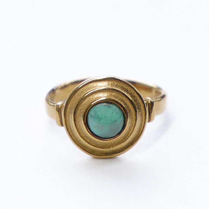 Ring Mia Aqua Marble Gold
