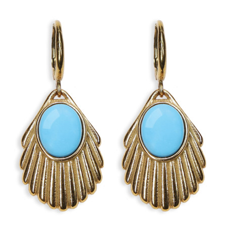 Venus Aqua Earrings Gold