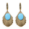 Venus Aqua Earrings Gold