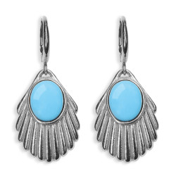 Venus Aqua Earrings Silver