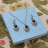Venus Black Earrings Silver