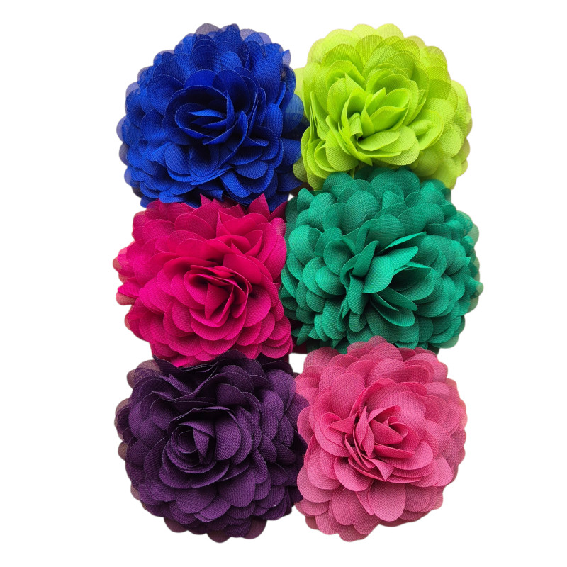Chiffon flowers set 4