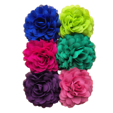 Chiffon Blumen set 4