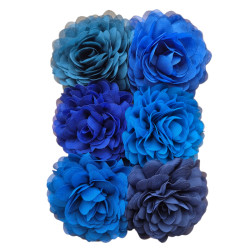 Chiffon Blumen Blue-mix