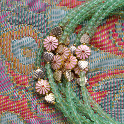 Shortie peridot & pink