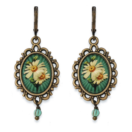 Kamille earrings bronze