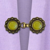 Vest clip gold & fennel