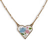 Vintage Charm Pink and Blue Heart
