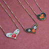 Vintage Charm Black Bouquet Heart