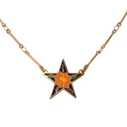 Vintage Charm Orange Flower...